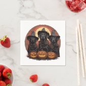 Halloween Labrador Retriever Hunde Hexenhats Serviette (Beispiel)