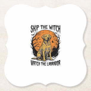 Halloween Labrador Shirt mit gruseliger Hund-Warnu Untersetzer