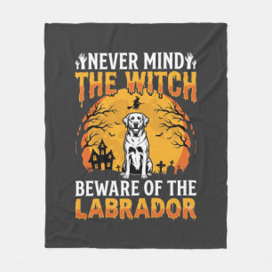 Halloween Labrador Vorsicht vor dem Hund Fleecedecke