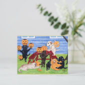 Halloween Labradors! Postkarte (Stehend Vorderseite)