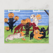 Halloween Labradors! Postkarte (Vorderseite)