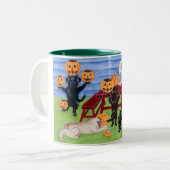 Halloween Labradors! Zweifarbige Tasse (Vorderseite Links)