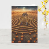 Halloween-Labyrinth trifft uns im Labyrinth Karte (Gelbe Blume)