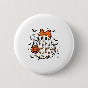 Halloween Lace Ghost Coquette Bow Pumpkin Spooky S Button