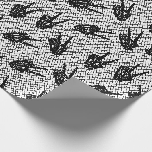 Halloween Lace Pattern Geschenkpapier (Ecke)