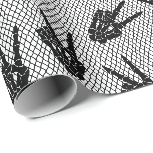 Halloween Lace Pattern Geschenkpapier (Rolleneckpunkt)