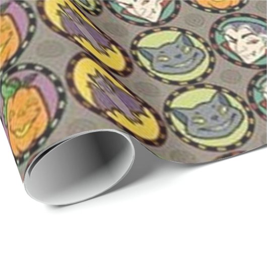 Halloween Lächeln Geschenkpapier (Rolleneckpunkt)