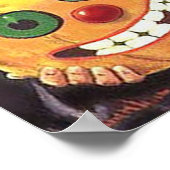 Halloween Lächeln Hexe und Kürbis Poster (Ecke)