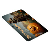 Halloween Lächeln Pumpkin Foto Magnet (Rechte Seite)