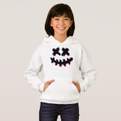 Halloween Lächelndes gruseliges Gesicht Hoodie (Vorne ganz)