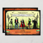 Halloween laden - Halloween-Kostüm-Party ein Einladung (Vorne/Hinten)