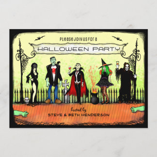 Halloween laden - Halloween-Kostüm-Party ein Einladung