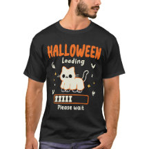 Halloween lädt, bitte warten, lustige schwarze Kat