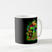 Halloween Lady Scarecrow Pumpkin Head RIP Bats Kaffeetasse (VorderseiteRechts)