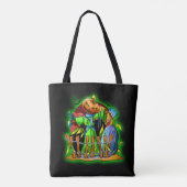 Halloween Lady Scarecrow Pumpkin Head RIP Bats Tasche (Rückseite)