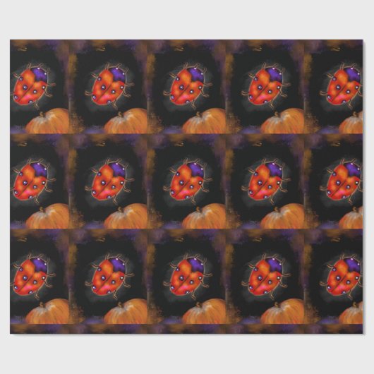 Halloween Ladybug Geschenkpapier (Flach)