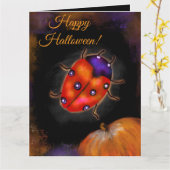 Halloween Ladybug Karte (Gelbe Blume)