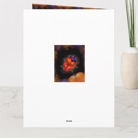 Halloween Ladybug Karte (Rückseite)