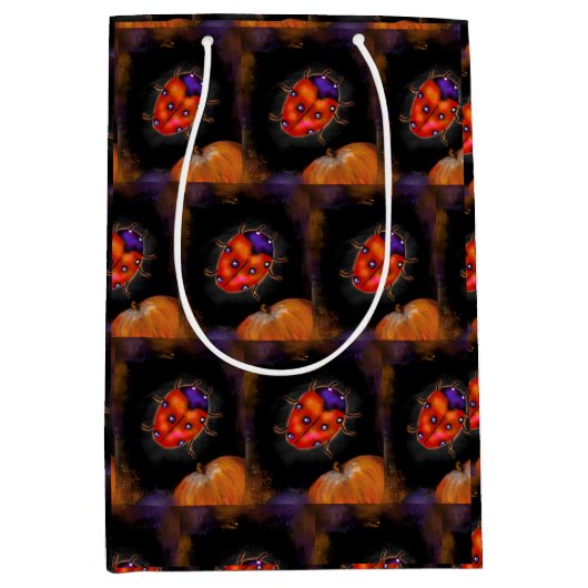 Halloween Ladybug Mittlere Geschenktüte (Vorderseite)
