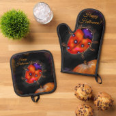 Halloween Ladybug Ofenhandschuh & Topflappen-Set (Oben Unten)