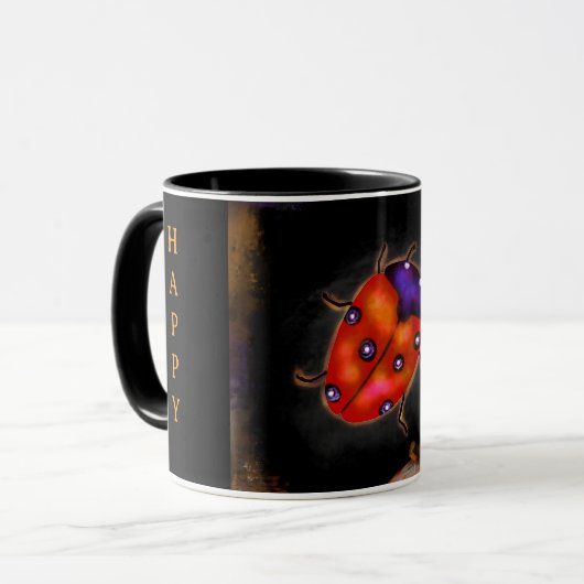 Halloween Ladybug Tasse (Vorderseite Links)