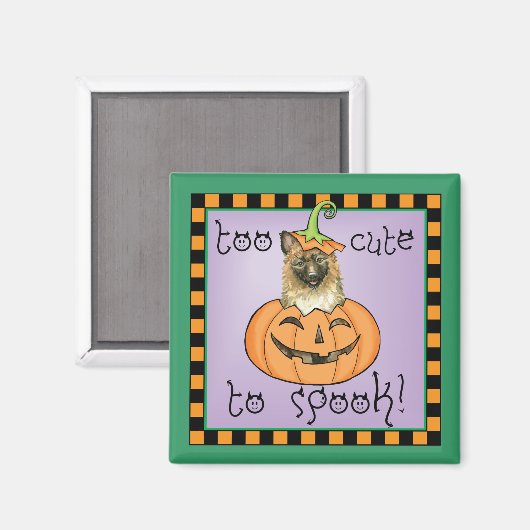 Halloween Laekenois Magnet (Vorderseite/Rückseite)