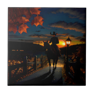 Halloween Landscape Seven Fliese