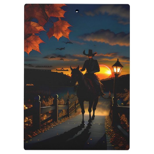 Halloween Landscape Seven Klemmbrett (Rückseite)