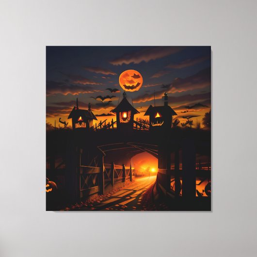 Halloween Landschaft 6 Leinwanddruck (Vorderseite)