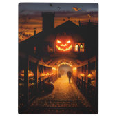 Halloween Landschaft Fünf Klemmbrett (Rückseite)