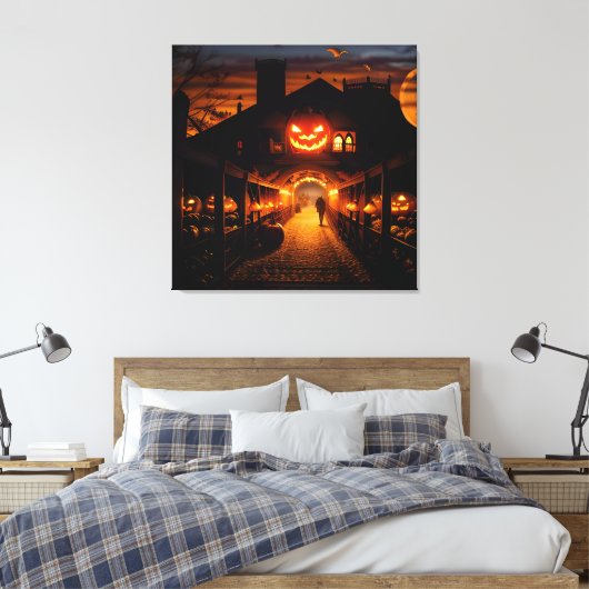 Halloween Landschaft Fünf Leinwanddruck (Insitu (Schlafzimmer))