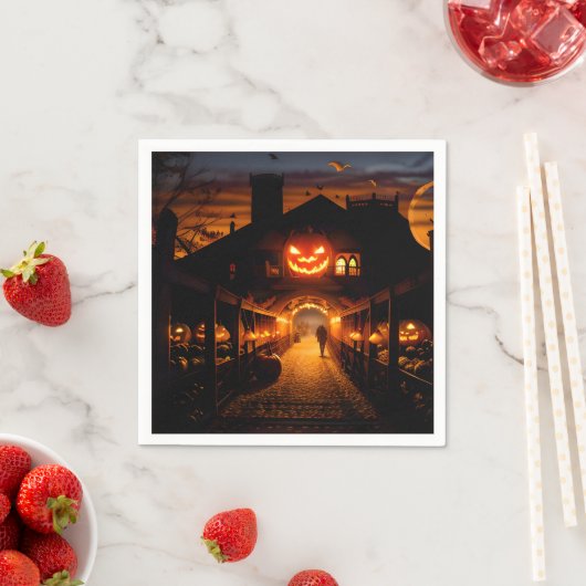 Halloween Landschaft Fünf Serviette (Beispiel)