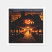 Halloween Landschaft Fünf Serviette (Vorderseite)