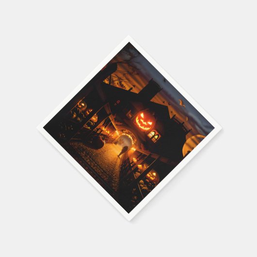 Halloween Landschaft Fünf Serviette (Ecke)