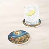 Halloween-Landschaft Getränkeuntersetzer (Seite)