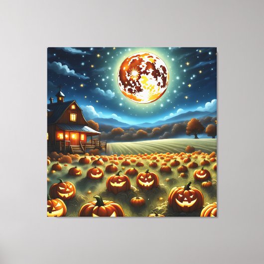 Halloween-Landschaft Leinwanddruck (Vorderseite)