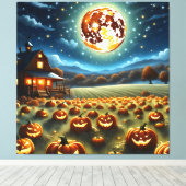 Halloween-Landschaft Leinwanddruck (Insitu (Holzboden))