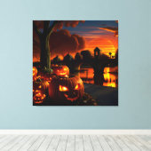 Halloween-Landschaft Leinwanddruck (Insitu (Holzboden))