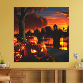 Halloween-Landschaft Leinwanddruck (Insitu (Wohnzimmer))