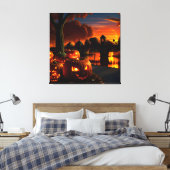 Halloween-Landschaft Leinwanddruck (Insitu (Schlafzimmer))