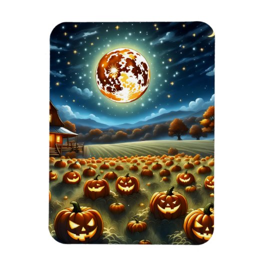 Halloween-Landschaft Magnet (Vertikal)