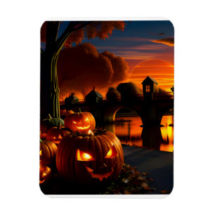 Halloween-Landschaft Magnet