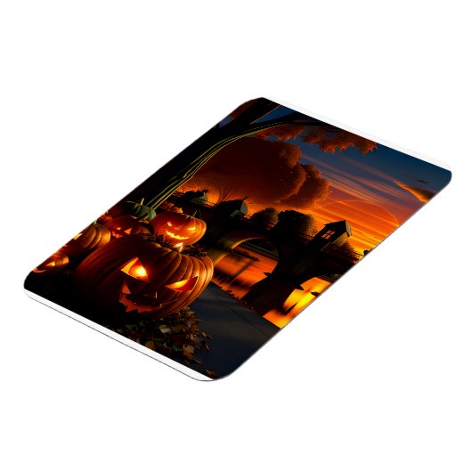 Halloween-Landschaft Magnet (Linke Seite)