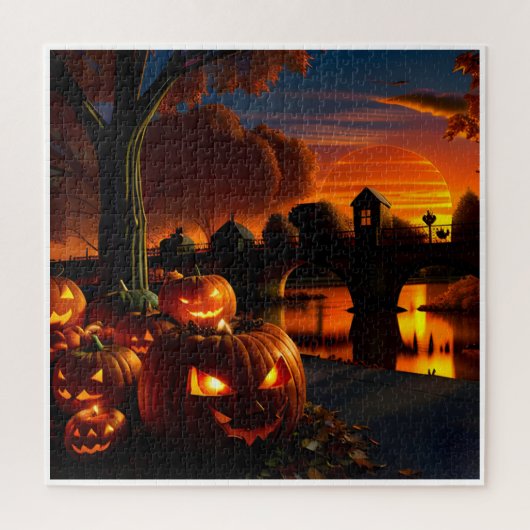 Halloween-Landschaft Puzzle (Vertikal)