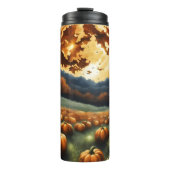 Halloween-Landschaft Thermosbecher (Vorderseite)