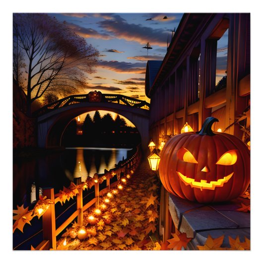 Halloween Landschaft Vier Fotodruck (Vorne)