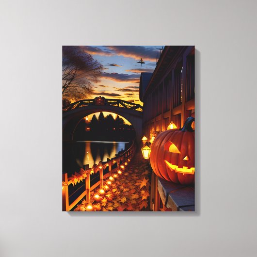 Halloween Landschaft Vier Leinwanddruck (Vorderseite)