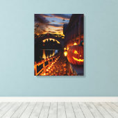 Halloween Landschaft Vier Leinwanddruck (Insitu (Holzboden))