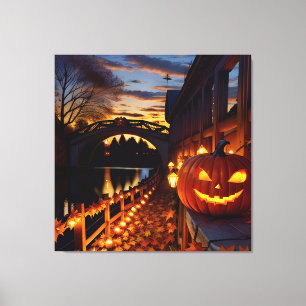 Halloween Landschaft Vier Leinwanddruck