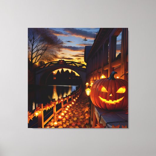 Halloween Landschaft Vier Leinwanddruck (Vorderseite)